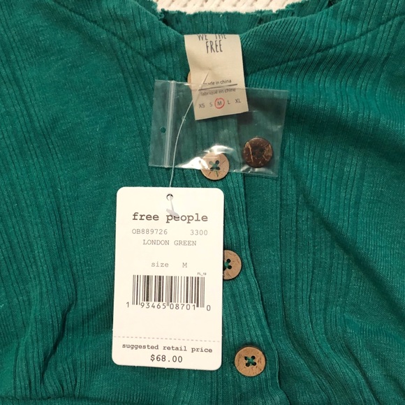 Free People Brighter Days Crop  Short Sleeve Top M - Picture 7 of 13